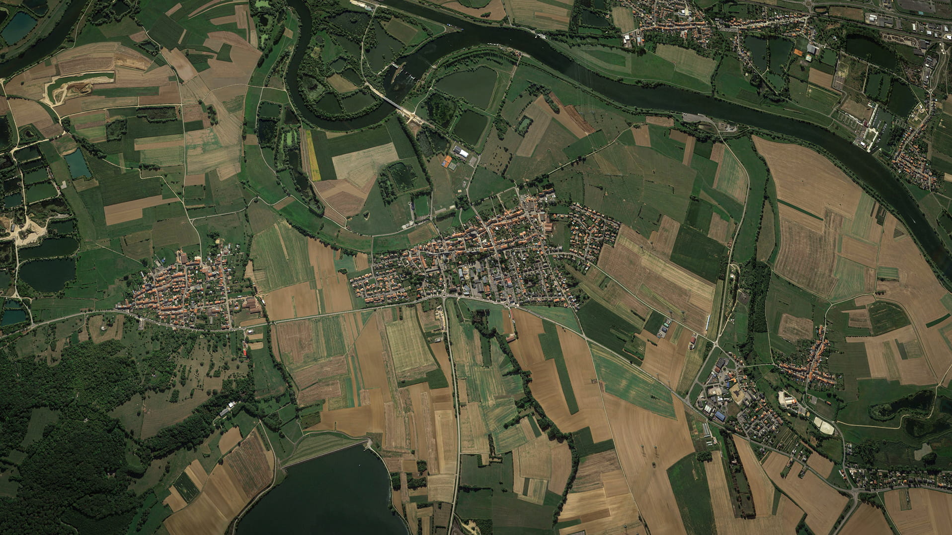 Vue aérienne de Cattenom